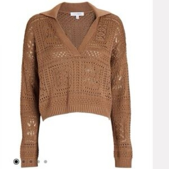 INTERMIX
Suki Pointelle Knit Polo Sweater - Picture 5 of 9
